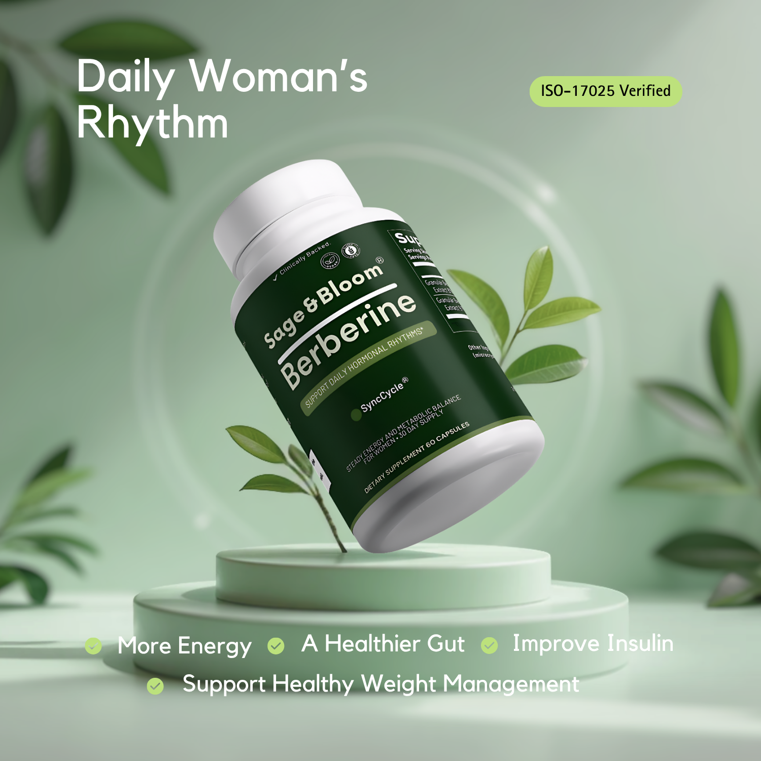 Berberine SyncCycle®: Daily Rhythm Supplement